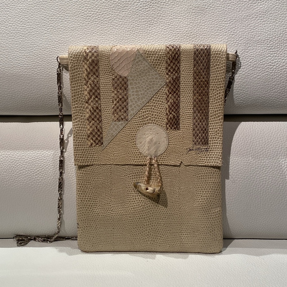Vintage Snakeskin Purse Signed